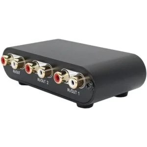 Caja divisora de interruptor de audio estéreo RCA de 2_6