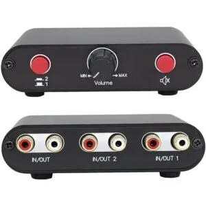 Caja divisora de interruptor de audio estéreo RCA de 2_1