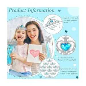 HyDren 20 tiaras y coronas plateadas de copo de nieve_5