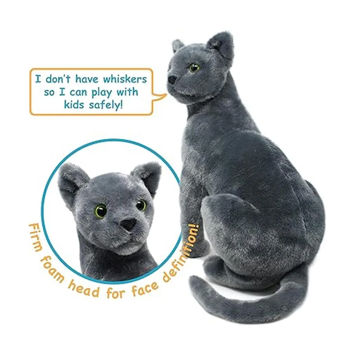 Tiger Tale Toys Rae The Russian Blue Cat Animal de_4