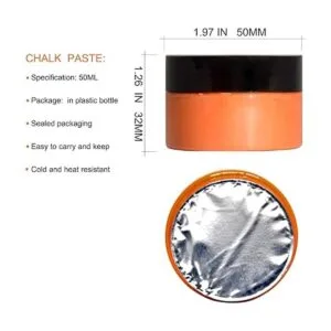 BOOLOOEN Juego de 6 tarros de pasta de tiza tinta de_3