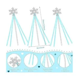 HyDren 20 tiaras y coronas plateadas de copo de nieve_2