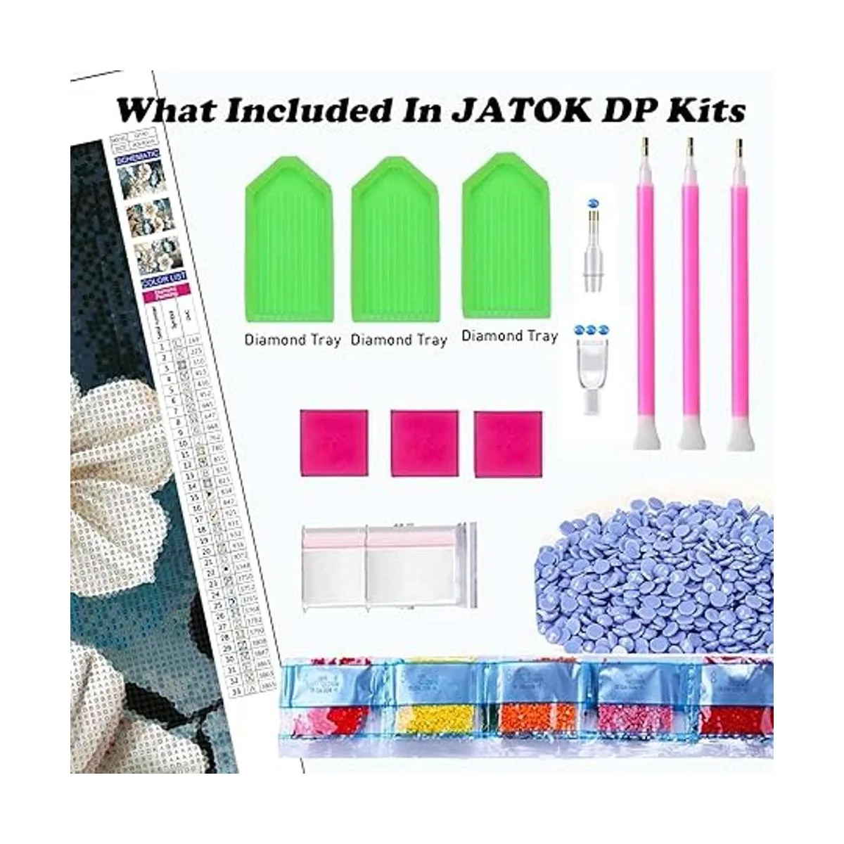 JATOK Kits de pintura de diamante para adultos diseño de_4