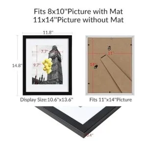 BSRHOME Marco de fotos de 11 x 14 pulgadas con plexiglás_4