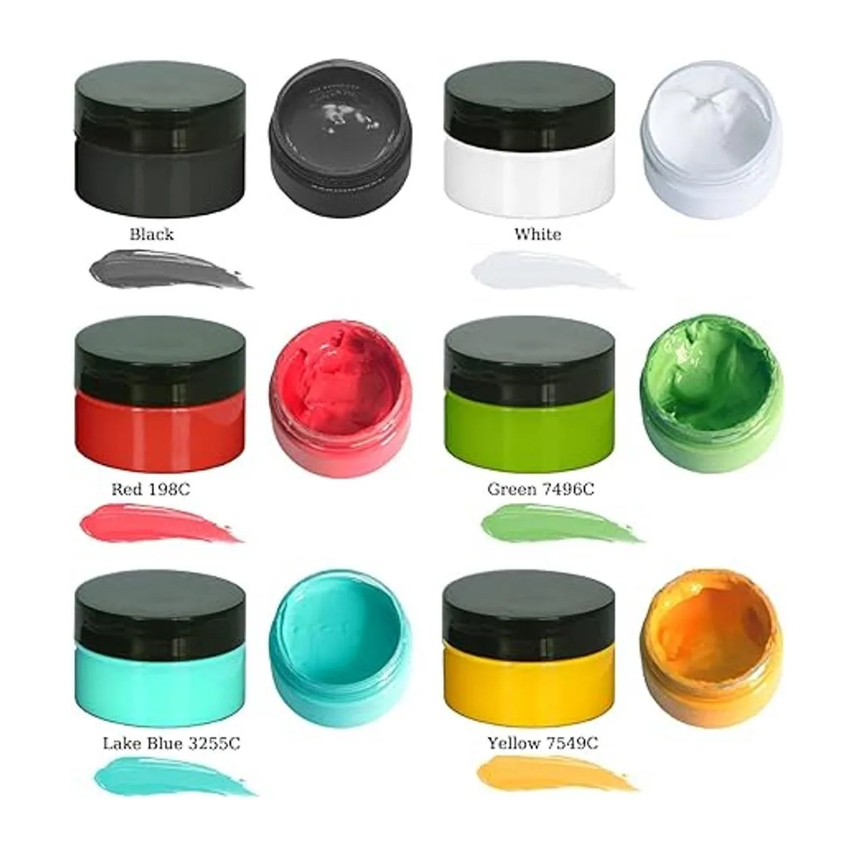BOOLOOEN Juego de 6 tarros de pasta de tiza tinta de_2