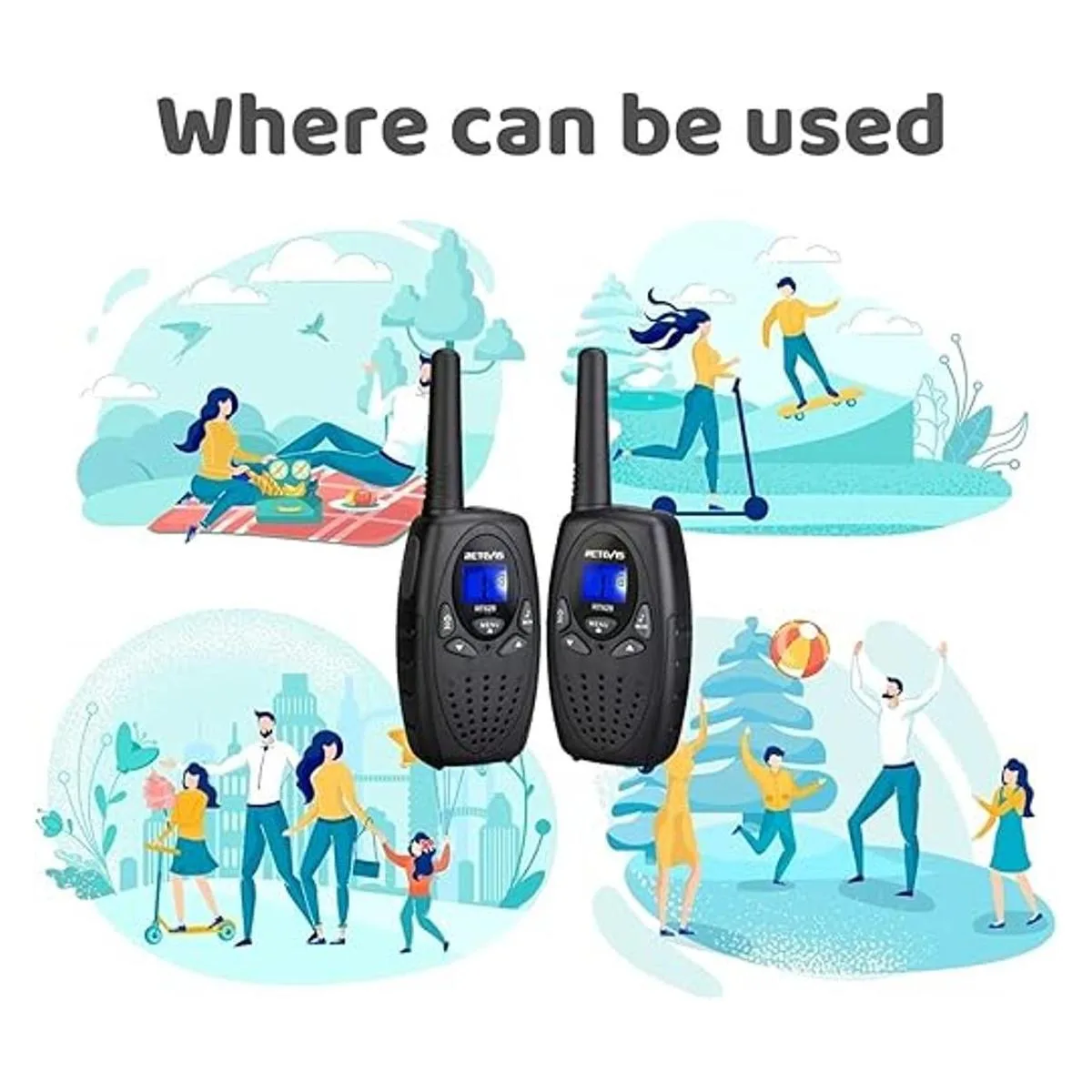 Retevis RT628 VOX UHF Portable 22 Canal FRSGMRS Kids_6