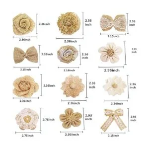 OZXCHIXU Juego de 30 flores de arpillera que incluye 24_2