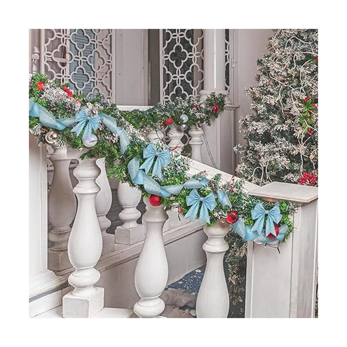 Dilunave 2 rollos de cinta de Navidad de 20 yardas cinta_4