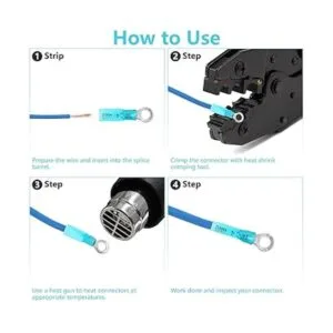 160 terminales de anillo termorretráctiles 1614 AWG_6