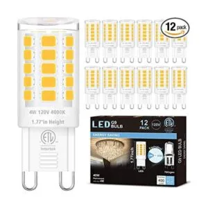 Paquete de 12 bombillas LED G9 de 4000 K de luz diurna_1