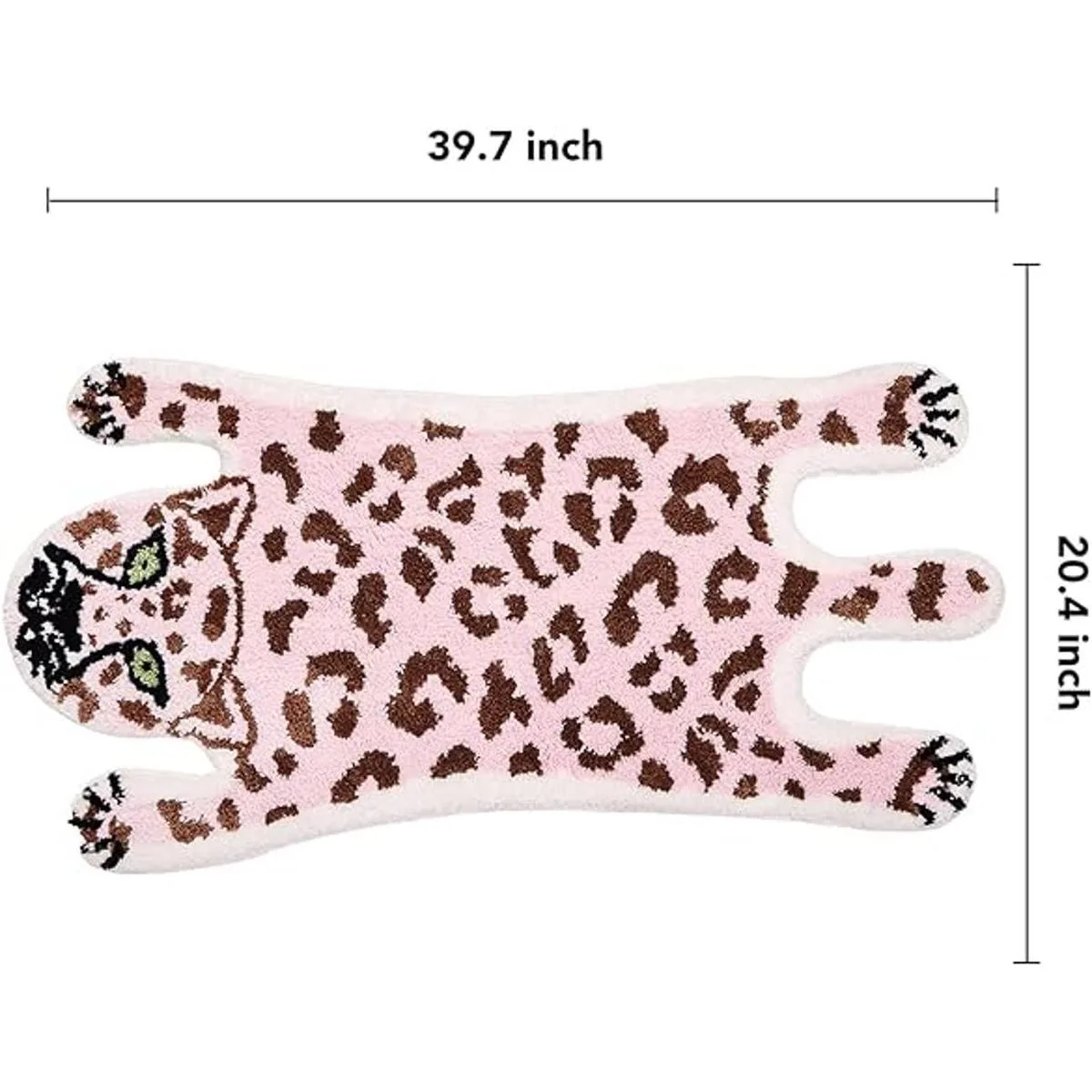 Panstar Lindo tapete de baño de leopardo rosa para baño_4