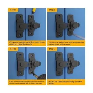 Cerradura de puerta corrediza de granero pestillos de_6