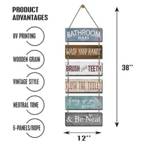 Yudarte Letrero grande para colgar en la pared con yute 6_6