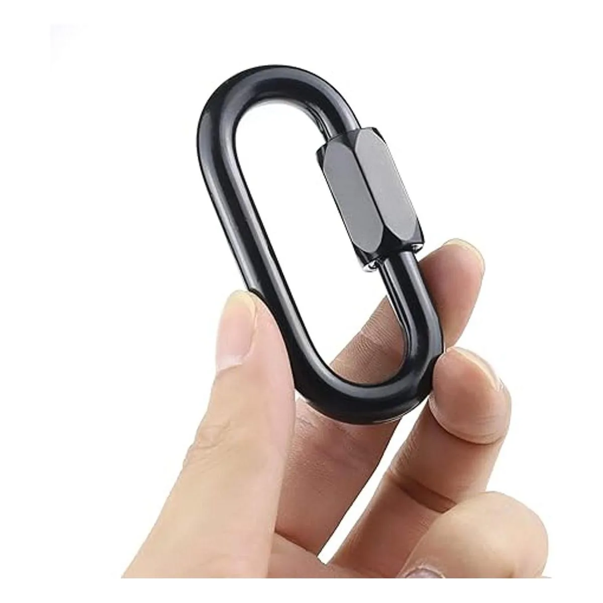 IEBUOBO Mosquetón ovalado de acero inoxidable de 0.2 in_2