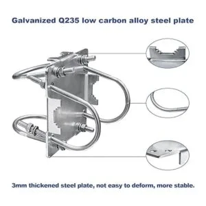 Kit de soporte cruzado de abrazadera de mástil de antena_3