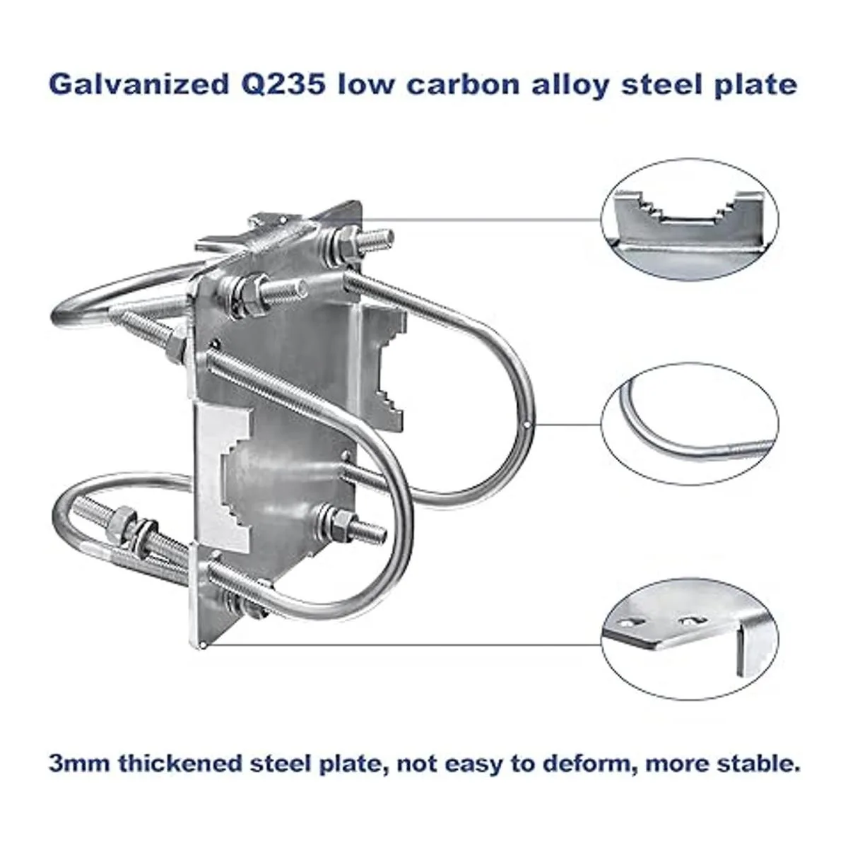 Kit de soporte cruzado de abrazadera de mástil de antena_3