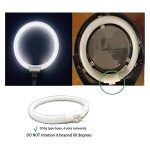 Paquete de 2 bombillas circulares de repuesto tipo T4 de_3