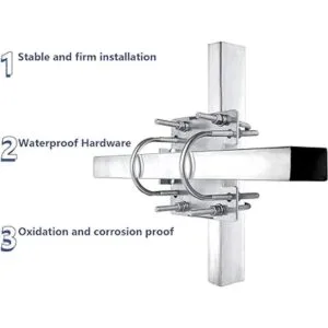 Kit de soporte cruzado de abrazadera de mástil de antena_5