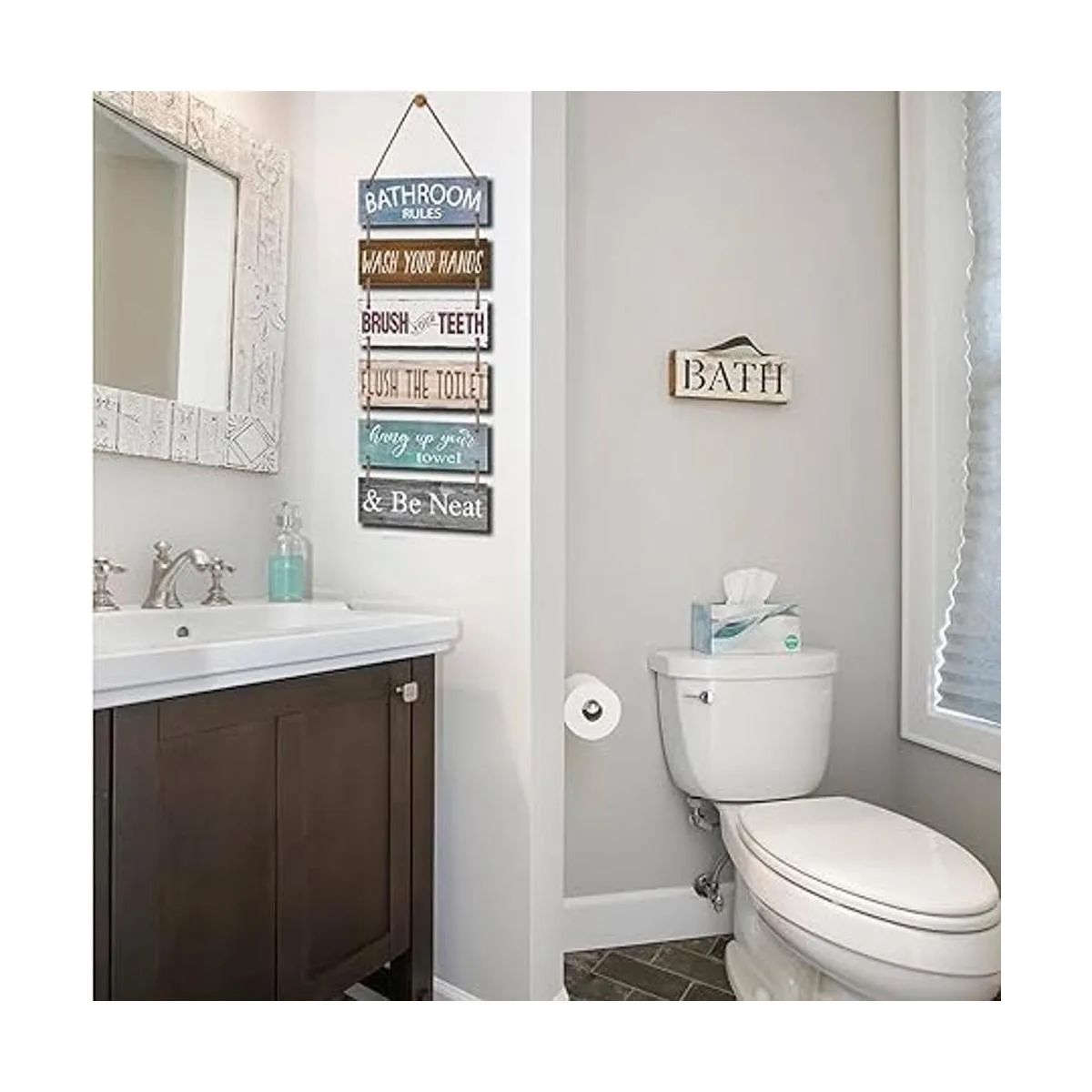 Yudarte Letrero grande para colgar en la pared con yute 6_2