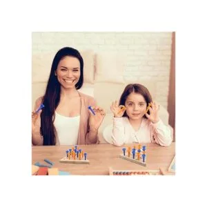 Haconba Juego de 8 piezas de madera con forma de triángulo_4