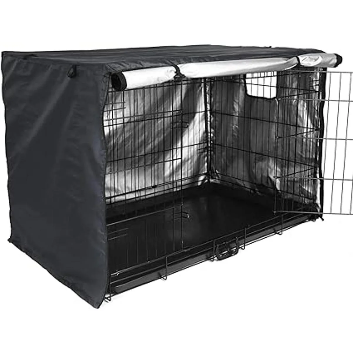 Medibot Funda para jaula para perro doble puerta_3