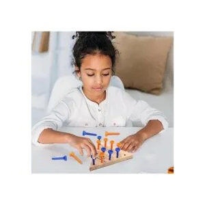 Haconba Juego de 8 piezas de madera con forma de triángulo_3