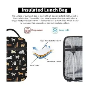 Oplp Linda bolsa de almuerzo para perros cachorros_5