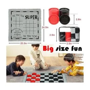 Juego de mesa de cuadros gigantes 3 en 1 Tic Tac Toe_6