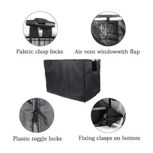 Medibot Funda para jaula para perro doble puerta_5