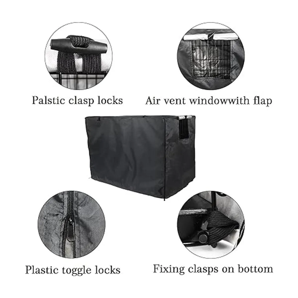 Medibot Funda para jaula para perro doble puerta_5