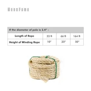 MEEXPAWS Cuerda de sisal resistente natural de repuesto_6