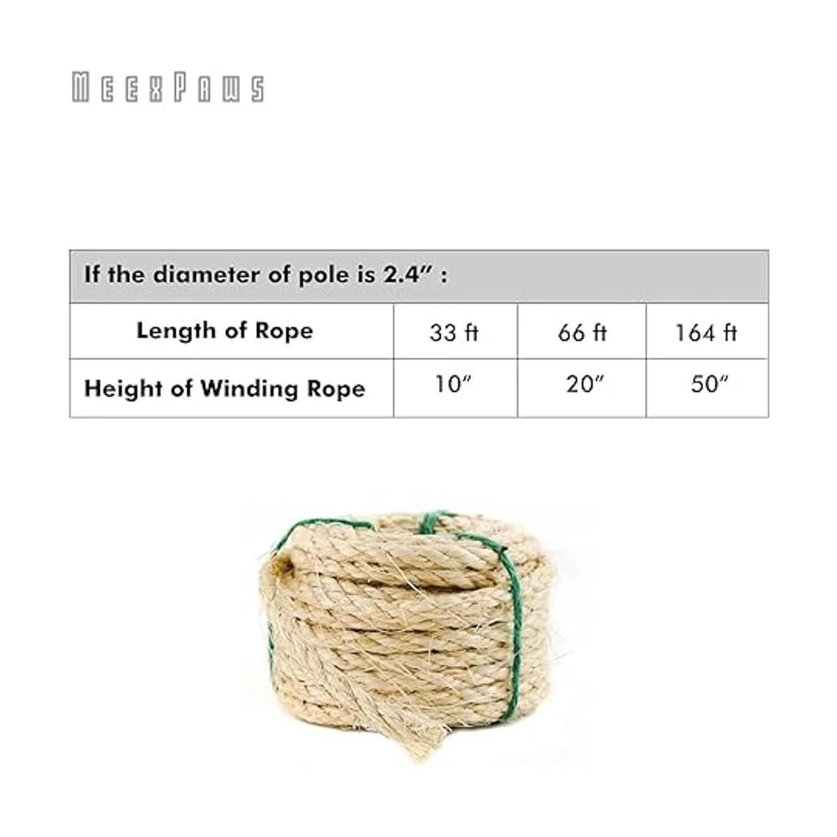 MEEXPAWS Cuerda de sisal resistente natural de repuesto_6