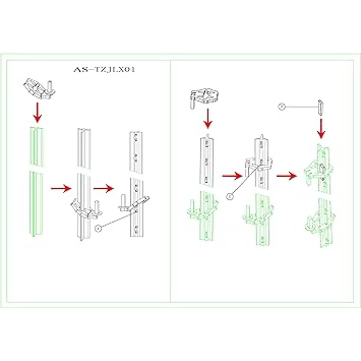 Pasadores de bisagra de puerta con poste en T colgar una_3