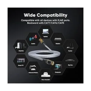 ARISKEEN Cable Ethernet Cat 8 de 30 pies cable de_7