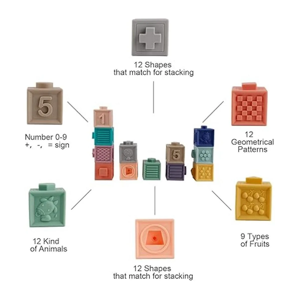 Mini Tudou Bloques de construcción suaves para bebés_5
