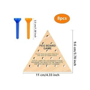 Haconba Juego de 8 piezas de madera con forma de triángulo_2