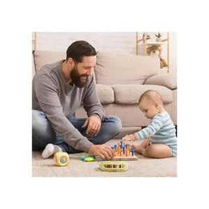 Haconba Juego de 8 piezas de madera con forma de triángulo_5