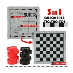 Juego de mesa de cuadros gigantes 3 en 1 Tic Tac Toe_4
