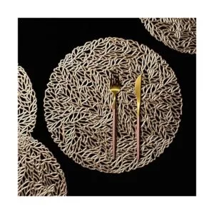 FunWheat Juego de 6 manteles individuales redondos de_5