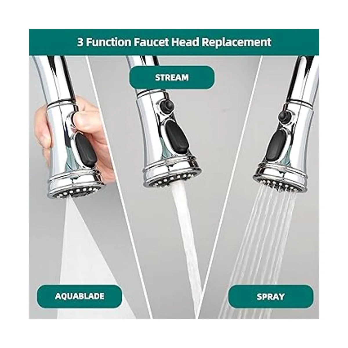 Cabezal de grifo de cocina extraíble de repuesto de 3_6