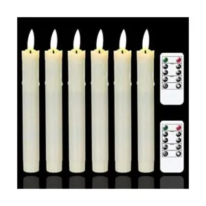 Mavandes Velas cónicas parpadeantes sin llama con dos_1