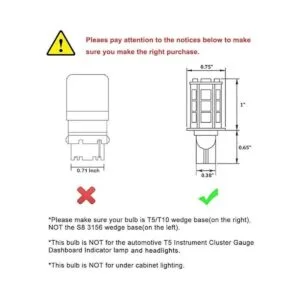 Makergroup Bombillas LED T5 T10 con base de cuña de alto_2