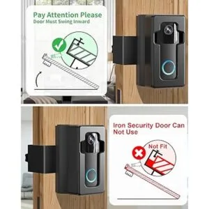 COOLWUFAN Soporte de timbre antirrobo con función de_5