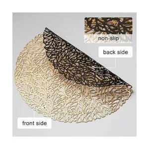 FunWheat Juego de 6 manteles individuales redondos de_3