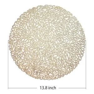 FunWheat Juego de 6 manteles individuales redondos de_2