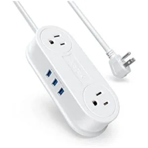 BESTEK Tira de alimentación pequeña con 3 puertos USB 2_1