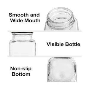 HINGWAH Botellas de vidrio de 8.5 onzas juego de 12_3