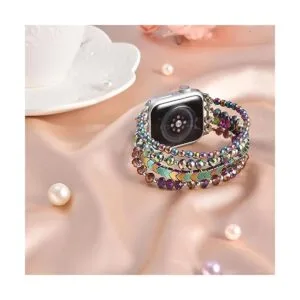 MOFREE Pulsera de cuentas compatible con Apple Watch Band_3