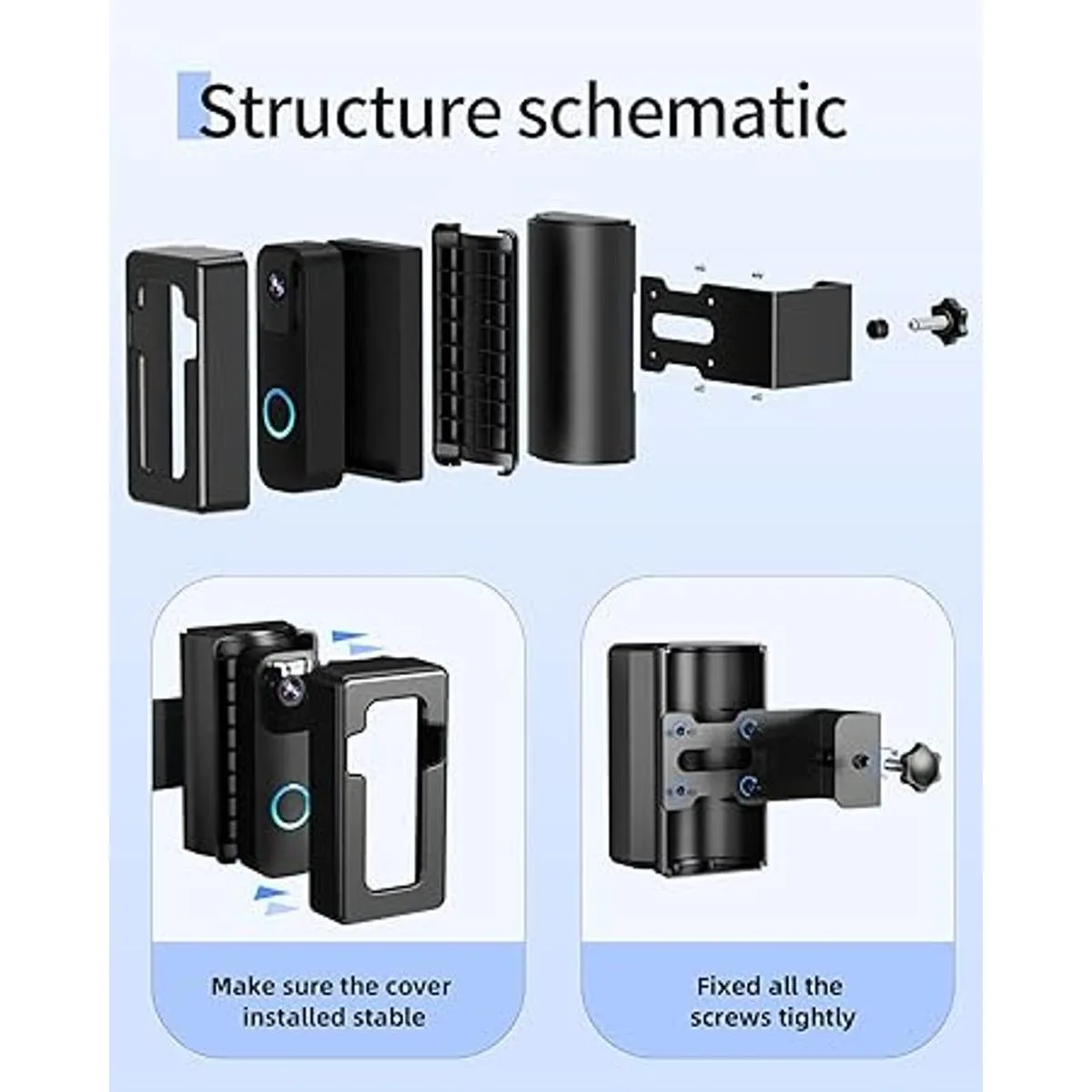COOLWUFAN Soporte de timbre antirrobo con función de_6