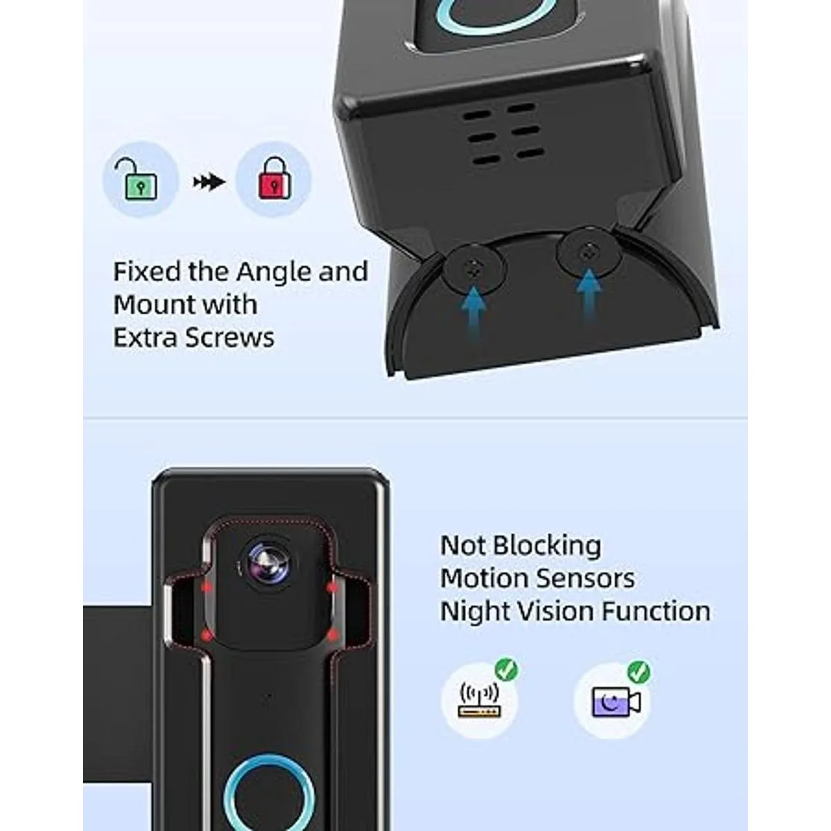 COOLWUFAN Soporte de timbre antirrobo con función de_4